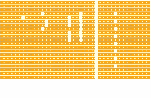 8 Output Accessory Decoder Stripboard cutting guide